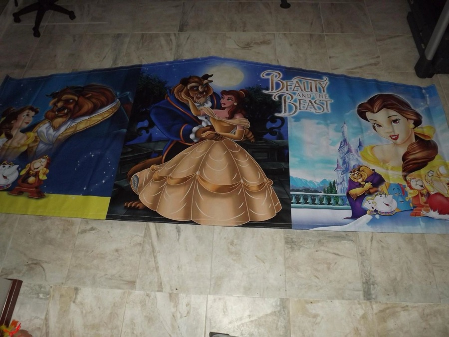 Beauty & the Beast bounce house theme banner