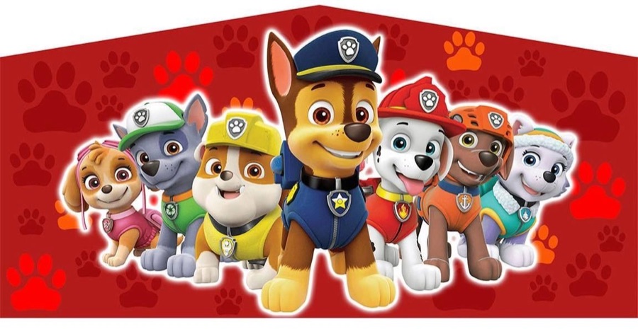 Paw Patrol bounce house theme banner