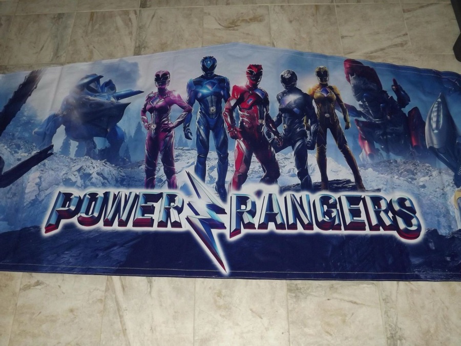 Power Rangers bounce house theme banner