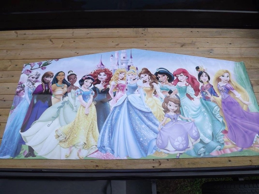 Princesses bounce house theme banner