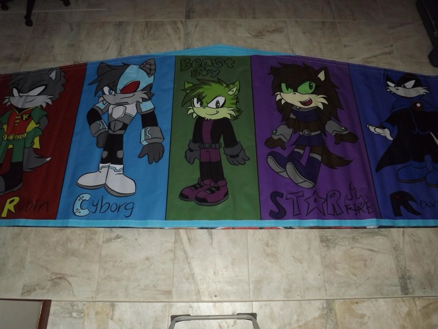 Teen Titans bounce house theme banner