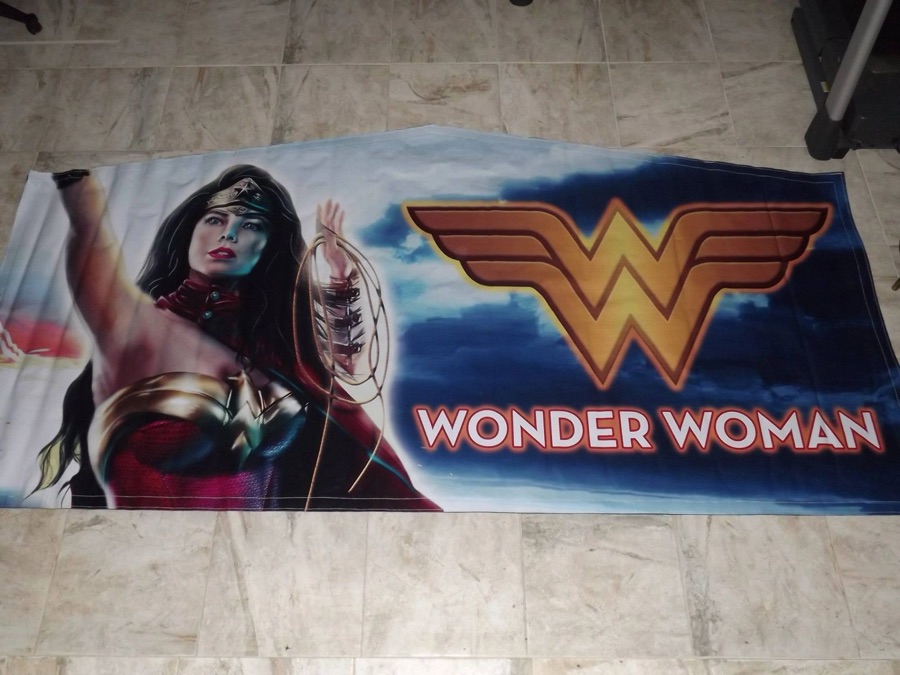 Wonder Woman bounce house theme banner